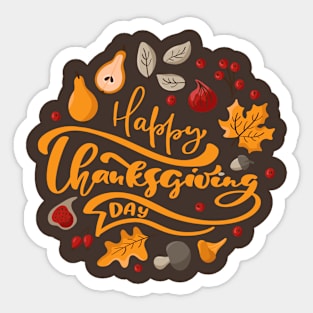 Happy Thanksgiving Day Sticker